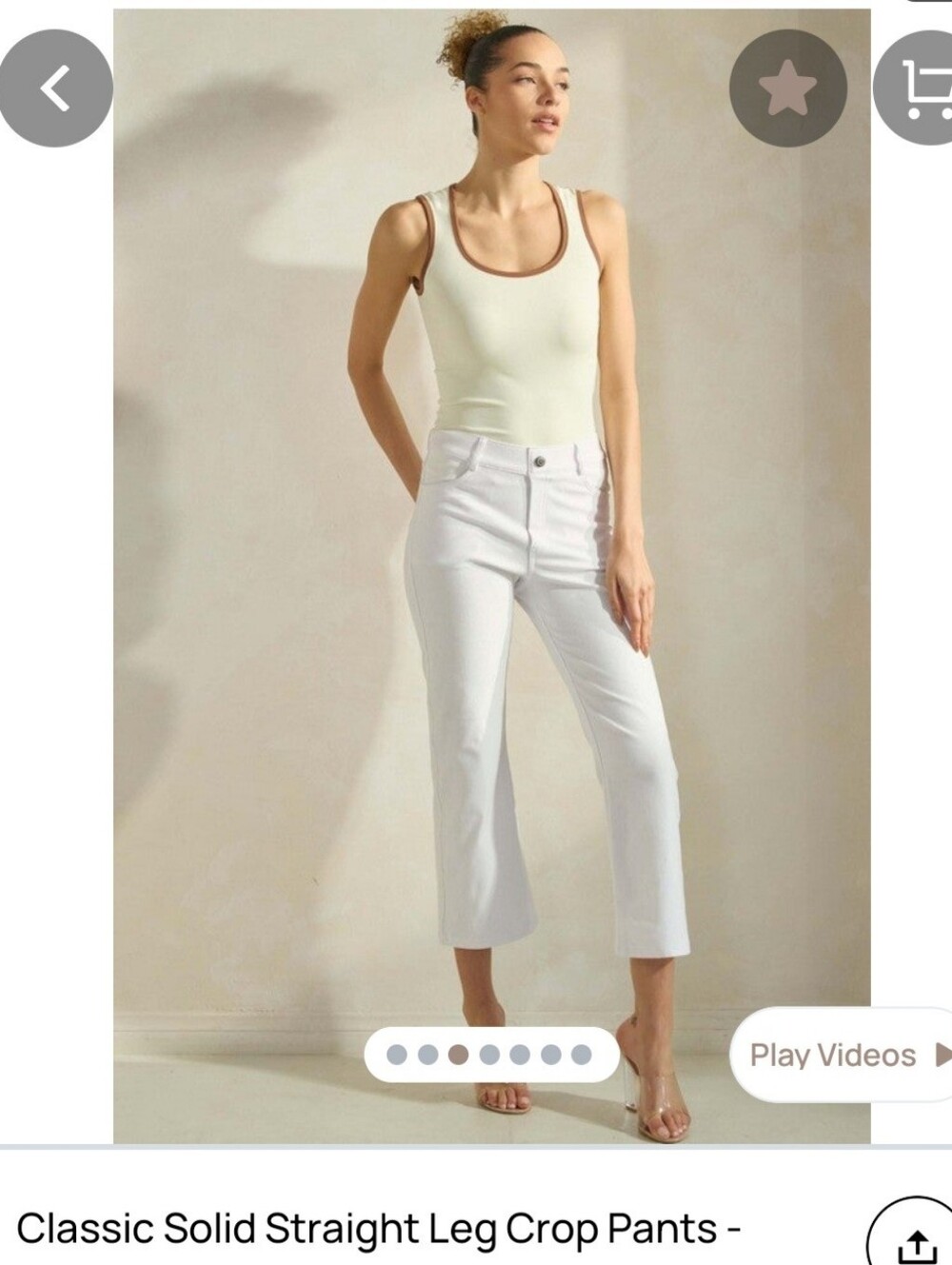 Yelete Classic Solid Straight Leg Crop Panfs